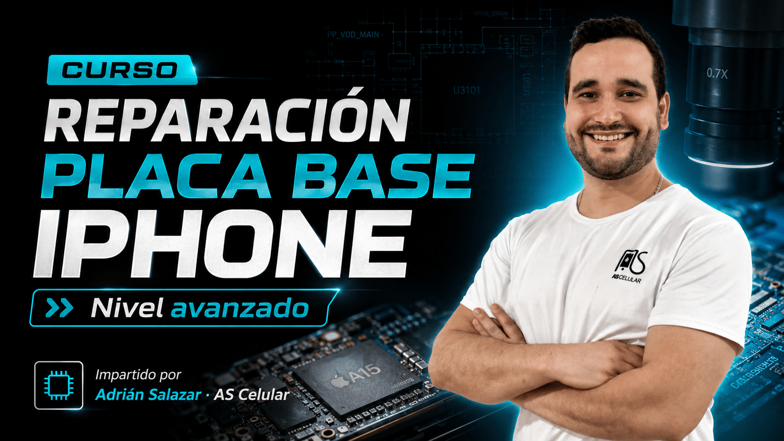 Curso Reparación Placa Base iPhone con AS Celular